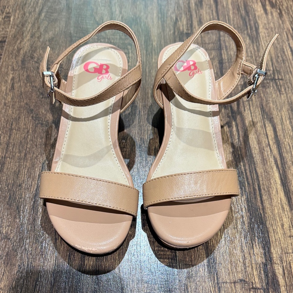 GB Girls Beige Strap Sandals